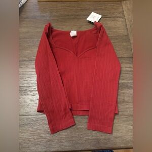 Boutique Sweetheart 3/4 sleeve Dark red/maroon One size